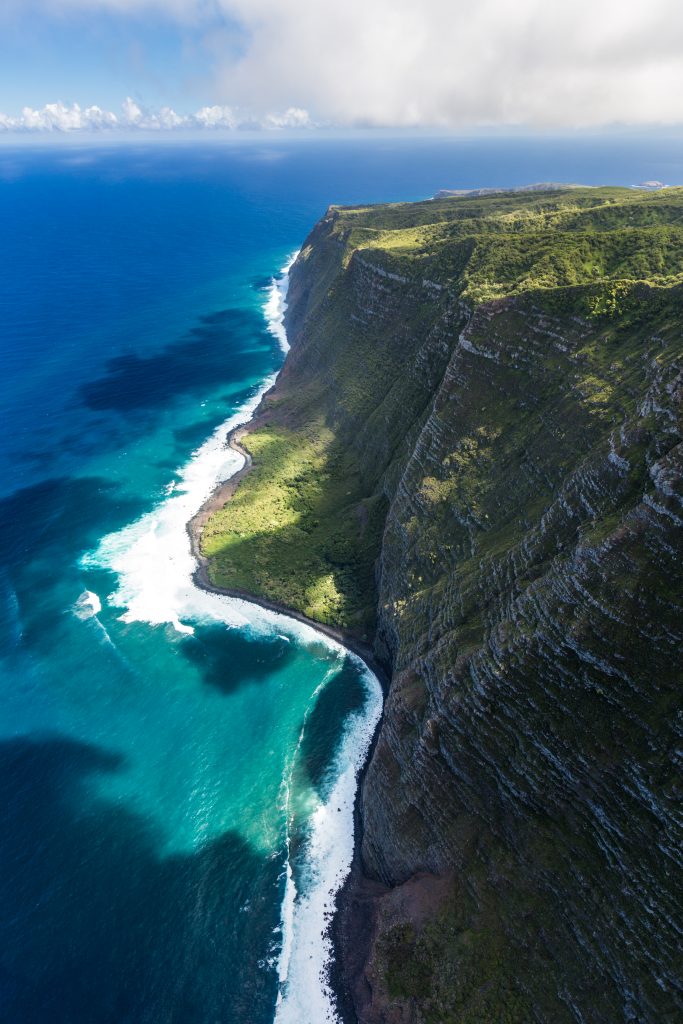 View of Molokaʻi sea cliffs