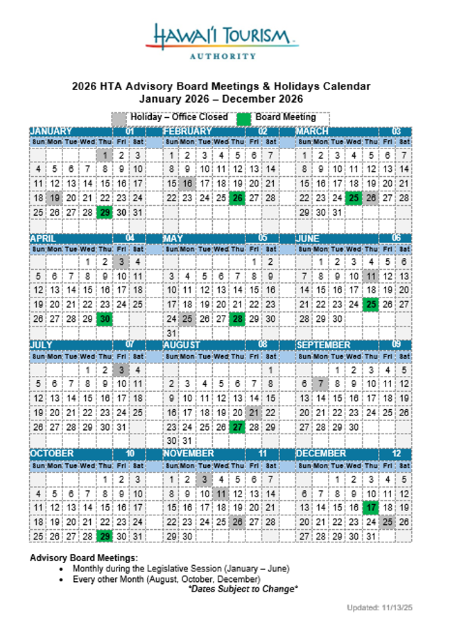 Picture of 2026 Meetings Calendar