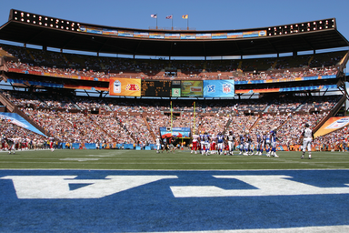 Image of a football game at Aloha Stadium.